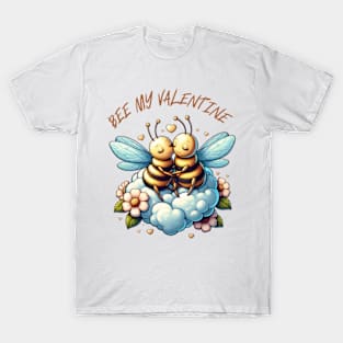 couple of bees embracing on a cloud T-Shirt